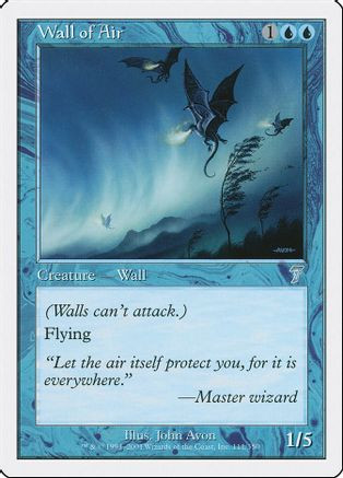 Wall of Air (7ED-111) - 7th Edition、Wizards of the Coast、kayou