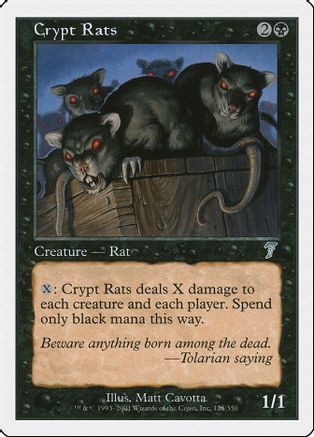 Crypt Rats (7ED-125) - 7th Edition Foil、Wizards of the Coast、kayou