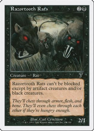 Razortooth Rats (7ED-158) - 7th Edition Foil、Wizards of the Coast、kayou