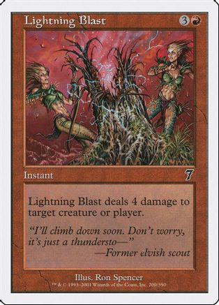 Lightning Blast (7ED-200) - 7th Edition、Wizards of the Coast、kayou