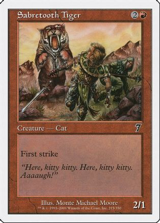 Sabretooth Tiger (7ED-215) - 7th Edition、Wizards of the Coast、kayou