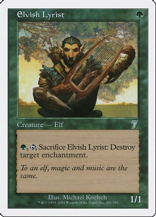Elvish Lyrist (7ED-241) - 7th Edition、Wizards of the Coast、kayou