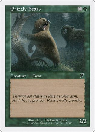 Grizzly Bears (7ED-251) - 7th Edition - Game Nerdz