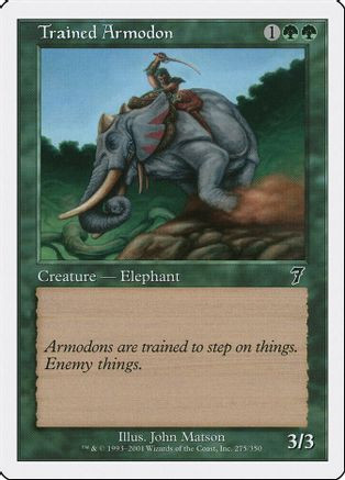 Trained Armodon (7ED-275) - 7th Edition Foil、Wizards of the Coast、kayou