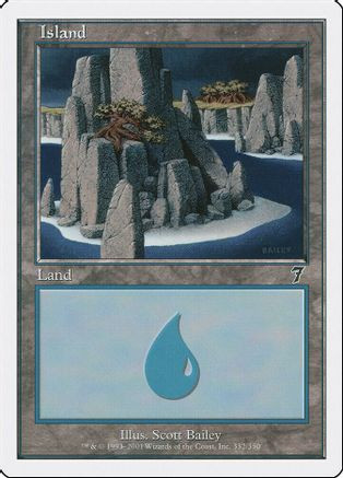Island (332) (7ED-332) - 7th Edition Foil、Wizards of the Coast、kayou
