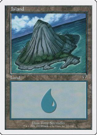 Island (335) (7ED-335) - 7th Edition Foil、Wizards of the Coast、kayou