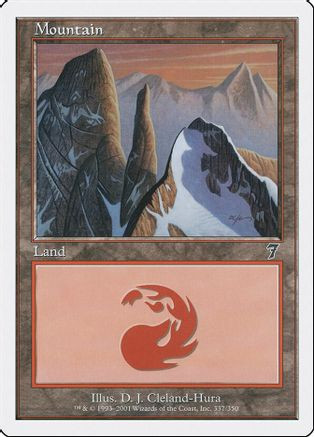 Mountain (337) (7ED-337) - 7th Edition Foil、Wizards of the Coast、kayou
