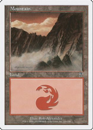 Mountain (339) (7ED-339) - 7th Edition Foil、Wizards of the Coast、kayou