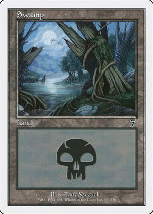 Swamp (349) (7ED-349) - 7th Edition、Wizards of the Coast、kayou