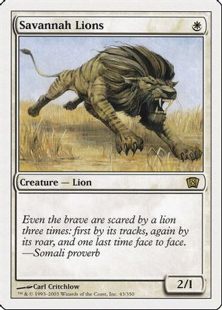 Savannah Lions (8ED-043) - 8th Edition Foil - Game Nerdz