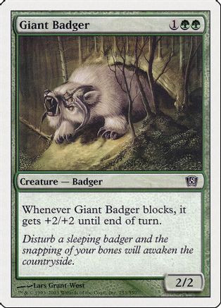 Giant Badger (8ED-253) - 8th Edition、Wizards of the Coast、kayou