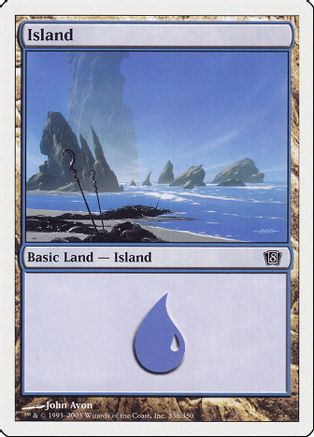 Island (336) (8ED-336) - 8th Edition、Wizards of the Coast、kayou