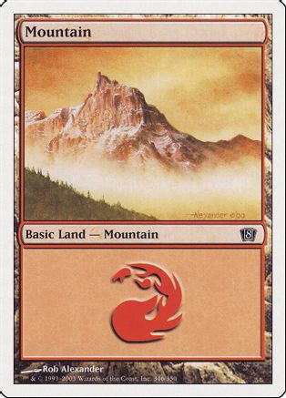 Mountain (346) (8ED-346) - 8th Edition、Wizards of the Coast、kayou