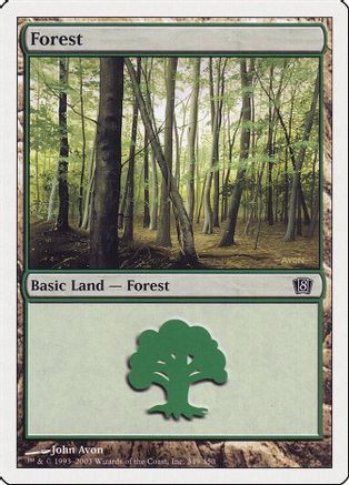 Forest (349) (8ED-349) - 8th Edition Foil、Wizards of the Coast、kayou