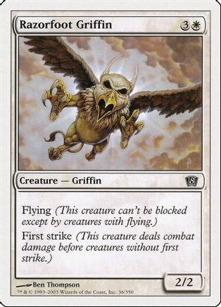 Razorfoot Griffin (8ED-036) - 8th Edition、Wizards of the Coast、kayou