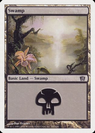 Swamp (341) (8ED-341) - 8th Edition Foil、Wizards of the Coast、kayou