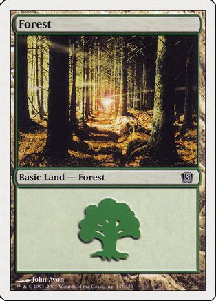 Forest (347) (8ED-347) - 8th Edition Foil、Wizards of the Coast、kayou