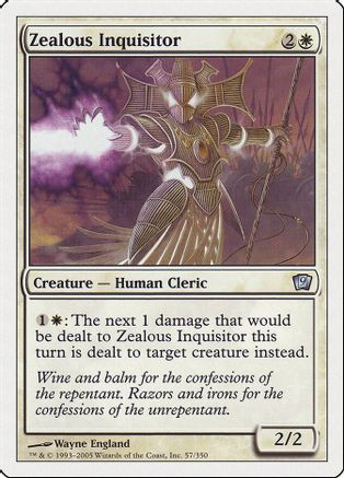 Zealous Inquisitor (9ED-057) - 9th Edition、Wizards of the Coast、kayou