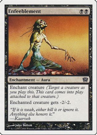 Enfeeblement (9ED-127) - 9th Edition、Wizards of the Coast、kayou