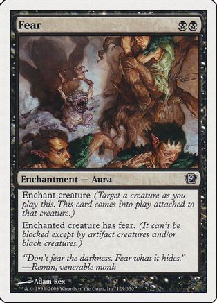 Fear (9ED-129) - 9th Edition、Wizards of the Coast、kayou