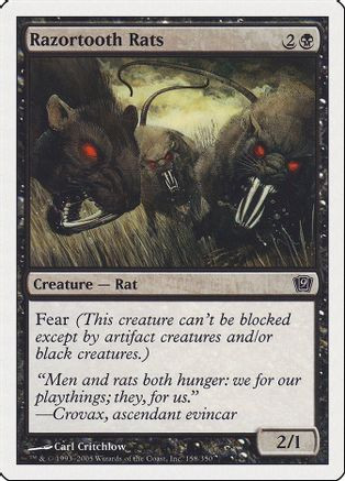 Razortooth Rats (9ED-158) - 9th Edition、Wizards of the Coast、kayou