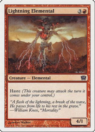 Lightning Elemental (9ED-201) - 9th Edition Foil、Wizards of the Coast、kayou