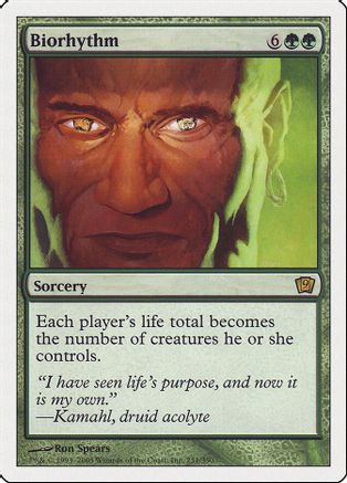 Biorhythm (9ED-231) - 9th Edition、Wizards of the Coast、kayou