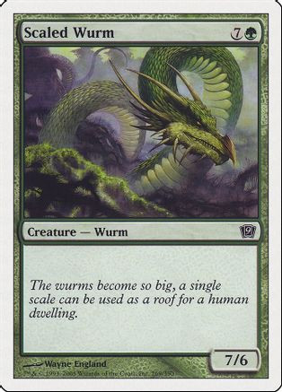 Scaled Wurm (9ED-269) - 9th Edition Foil、Wizards of the Coast、kayou