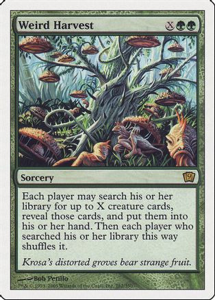 Weird Harvest (9ED-282) - 9th Edition、Wizards of the Coast、kayou