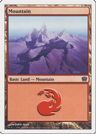 Mountain (344) (9ED-344) - 9th Edition、Wizards of the Coast、kayou