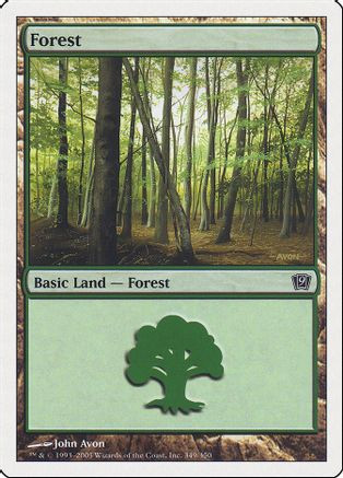 Forest (349) (9ED-349) - 9th Edition Foil、Wizards of the Coast、kayou