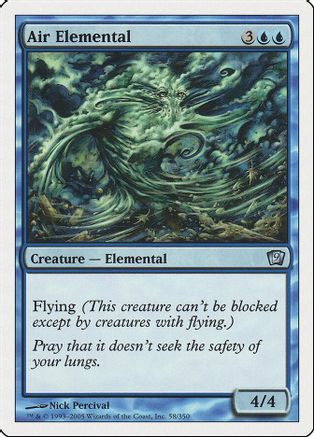 Air Elemental (9ED-058) - 9th Edition、Wizards of the Coast、kayou