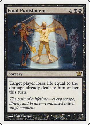 Final Punishment (9ED-131) - 9th Edition、Wizards of the Coast、kayou