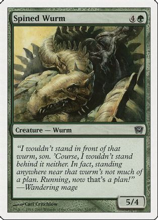 Spined Wurm (9ED-) - 9th Edition、Wizards of the Coast、kayou