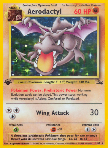 Aerodactyl 1/62 - Fossil Unlimited Holofoil (HP)、The Pokémon Company、kayou