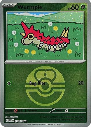 Wurmple (Love Ball) 11 - ME Ascended Heroes Reverse Holofoil、The Pokémon Company、kayou