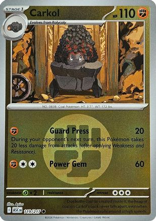 Carkol (Energy Symbol Pattern) 119 - ME Ascended Heroes Reverse Holofoil、The Pokémon Company、kayou