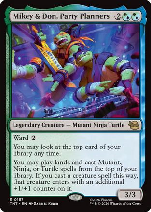 Mikey & Don, Party Planners (TMT-157) - Teenage Mutant Ninja Turtles、Wizards of the Coast、kayou