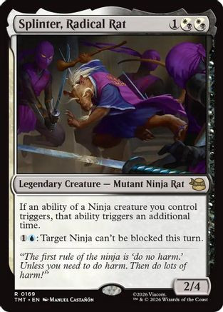 Splinter, Radical Rat (TMT-169) - Teenage Mutant Ninja Turtles、Wizards of the Coast、kayou