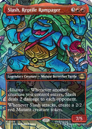 Slash, Reptile Rampager (Borderless) (TMT-208) - Teenage Mutant Ninja Turtles、Wizards of the Coast、kayou