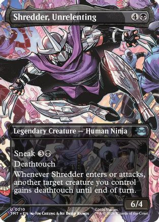 Shredder, Unrelenting (Borderless) (TMT-210) - Teenage Mutant Ninja Turtles、Wizards of the Coast、kayou