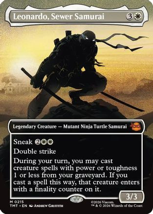 Leonardo, Sewer Samurai (Borderless) (TMT-215) - Teenage Mutant Ninja Turtles Foil、Wizards of the Coast、kayou