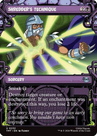 Shredder's Technique (Showcase) (TMT-232) - Teenage Mutant Ninja Turtles Foil、Wizards of the Coast、kayou