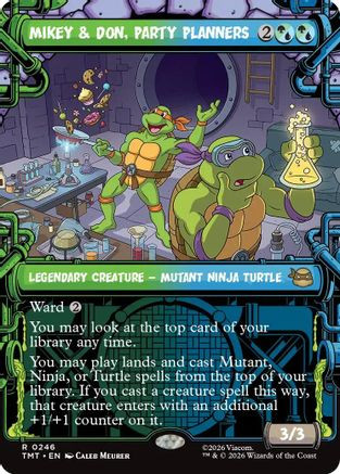 Mikey & Don, Party Planners (Showcase) (TMT-246) - Teenage Mutant Ninja Turtles Foil、Wizards of the Coast、kayou