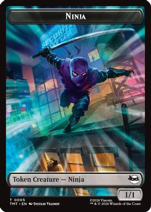 Ninja // Mutagen Double-Sided Token (TMT-5 // 9) - Teenage Mutant Ninja Turtles Foil、Wizards of the Coast、kayou