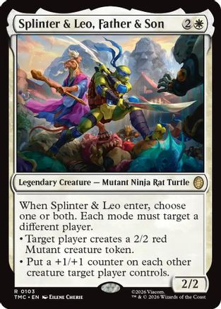 Splinter & Leo, Father & Son (TMC-103) - Commander: Teenage Mutant Ninja Turtles、Wizards of the Coast、kayou