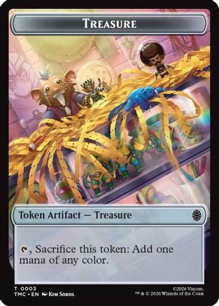 Treasure // Ninja Double-Sided Token (TMC-3 // 5) - Commander: Teenage Mutant Ninja Turtles、Wizards of the Coast、kayou