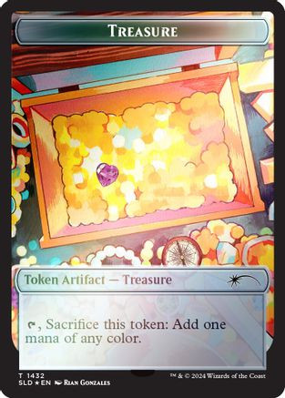 Treasure Token (1432) (Rainbow Foil) (SLD-1432) - Secret Lair Drop Series Foil、Wizards of the Coast、kayou