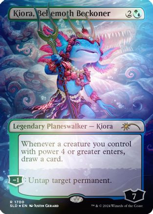 Kiora, Behemoth Beckoner (Rainbow Foil) (SLD-1700) - Secret Lair Drop Series Foil、Wizards of the Coast、kayou