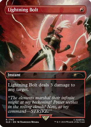Lightning Bolt (1743) (Rainbow Foil) (SLD-1743) - Secret Lair Drop Series Foil、Wizards of the Coast、kayou